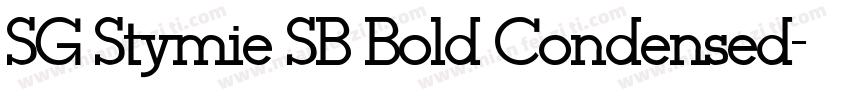 SG Stymie SB Bold Condensed字体转换